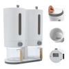 DYNAMI 2 in 1 Cereal Dispenser Rice Dispenser,Dual Control Dry Food Dispenser With Rice Cups, Beans Cereal Food Dispensers Countertop with Airtight Lid for Home Kitchen (Gray) view 4