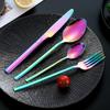 Christmas Essentials Rainbow Silverware Sets for 4 Flatware Set Cutlery Silverware Set Stainless Steel Utensil Sets includes Spoons Teaspoons Forks Dinner Knives Family Gatherings view 1
