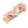 Wnvivi Artificial Flower Wall Panels,50x20 cm,Silk Rose Dahlia Swag Arch Flowers Panel,Fake Florals Wall Panels witth Frame for Wedding Backdrop Decor(Pink-2) view 1