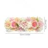 Wnvivi Artificial Flower Wall Panels,50x20 cm,Silk Rose Dahlia Swag Arch Flowers Panel,Fake Florals Wall Panels witth Frame for Wedding Backdrop Decor(Pink-2) view 4