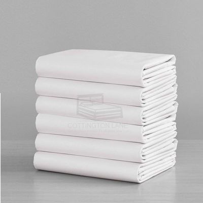 Bulk Flat Sheet Queen - White Flat Sheets Bulk 6 Pack - Christmas Queen Size Flat Sheet Only - Ultra Soft&Breathable - Bulk Microfiber Flat Sheets Perfect for Hotels, Hospital, Spas, Dorm&Guest Rooms