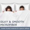 Bulk Flat Sheet Queen - White Flat Sheets Bulk 6 Pack - Christmas Queen Size Flat Sheet Only - Ultra Soft&Breathable - Bulk Microfiber Flat Sheets Perfect for Hotels, Hospital, Spas, Dorm&Guest Rooms view 4