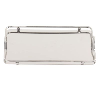 Mokylor Mirror Tray Glass Tray Decorative Tray, Mirrored Perfume Organizer Ornate Vanity Decor, Makeup Organizer Jewelry Organizer Serving Tray for Dressers Bathroom Bedroom Countertop