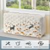 Dog Flower Indoor Air Conditioner Cover for Window Units, Double Insulation Adjustable Waterproof Indoor AC Cover with Elastic Straps Modern Brick Wall Minimalist Pink Red 17'' x 13'' x 3.5'' view 4