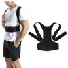 KALLORY Adjustable Back Support Brace for Posture Correction Clavicle and Shoulder Alignment Breathable and Lightweight Design for Men and Women Black view 1