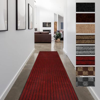 FREADEM Runner Rugs for Hallways, 2FT x 7FT Non Slip Kitchen Area Rug Entryway Runner Laundry Room Rug, 2-82 FT Indoor Outdoor Carpet Runners with Rubber Backing, Red Stripe