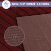 FREADEM Runner Rugs for Hallways, 2FT x 7FT Non Slip Kitchen Area Rug Entryway Runner Laundry Room Rug, 2-82 FT Indoor Outdoor Carpet Runners with Rubber Backing, Red Stripe view 3