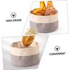 BRIGHTFUFU 2pcs Cotton Bread Basket Food Grade Reusable Bread Bags for Home Kitchen Picnics Convenient Loaf Pouch for Sourdough Bagels and More view 2