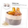 BRIGHTFUFU 2pcs Cotton Bread Basket Food Grade Reusable Bread Bags for Home Kitchen Picnics Convenient Loaf Pouch for Sourdough Bagels and More view 3