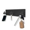 Bstansion Key Holder for Wall, Self Adhesive Stainless Steel Key Hanger with 3 Key Hooks Wall Mount, Key Rack Organizer for Keys, Coat, Bag, Key Holders for Office, Door, Bathroom, Kitchen - Black view 1