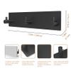 Bstansion Key Holder for Wall, Self Adhesive Stainless Steel Key Hanger with 3 Key Hooks Wall Mount, Key Rack Organizer for Keys, Coat, Bag, Key Holders for Office, Door, Bathroom, Kitchen - Black view 2