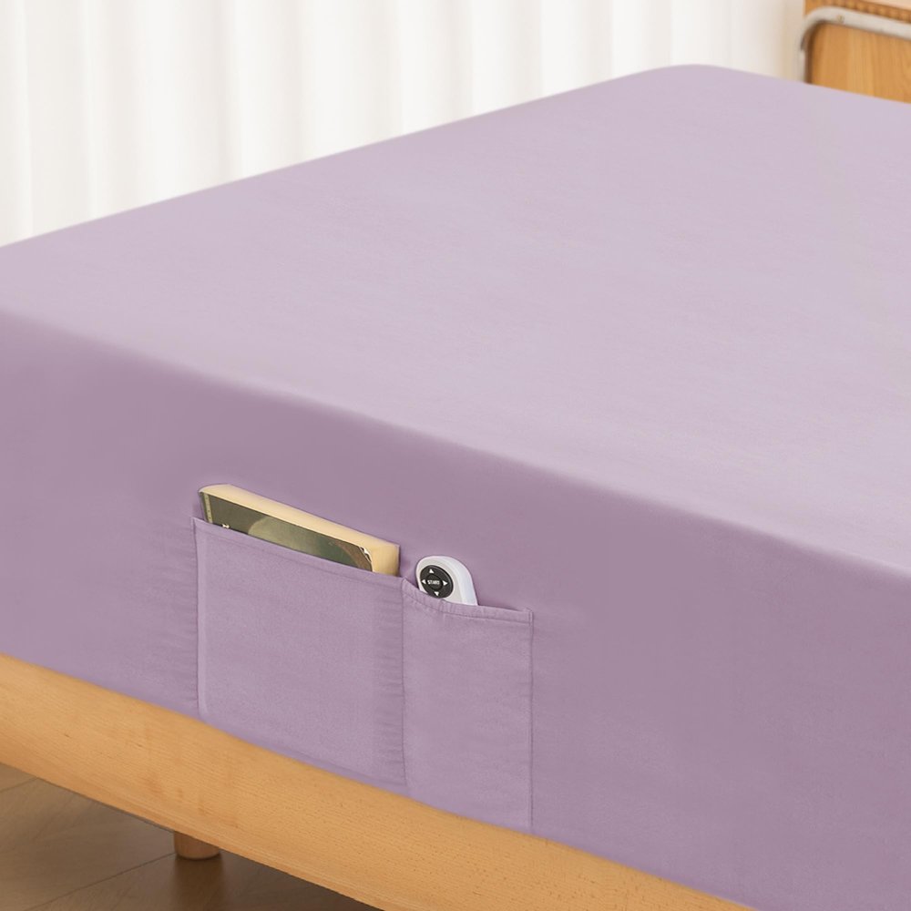 Twin XL Fitted Sheet Only - Premium 1800 Super Soft & Cozy Microfiber, Wrinkle, Fade, Shrinkage Resistant Deep Pocket Twin XL Size Fitted Bottom Sheet, Lavender