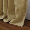TWOPAGES Belgian Flax Linen Curtain Oatmeal Drape for Kitchen Living Room 102 Inches Long, Light Reducing Pinch Pleated Window Treatment Curtain (72W x 102L Inches, 1 Panel) view 4