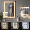 LED Mirror for Bathroom 24x40 with LightsAnti-Fog, Dimmable, Backlit + Front Lit, Lighted Bathroom Vanity Mirror for Wall, Memory Function, Tempered Glass view 2