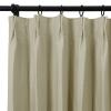 TWOPAGES Premium Belgian Flax Linen Curtain Light Gray Pinch Pleated Drape for Living Room Kitchen Light Filtering Privacy Protection Curtain (40W x 120L Inches, 1 Panel) view 2