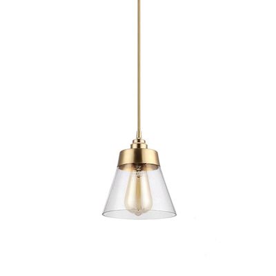 SteFik LED Modern Chandelier Lamp, Led Lights Nordic Simplicity E27 Chandelier Pure Copper Glass Pendant Light Creative Funnel Hanging Lamp Adjustable Hanging Droplight,Modern LED Chandelier,Pendant