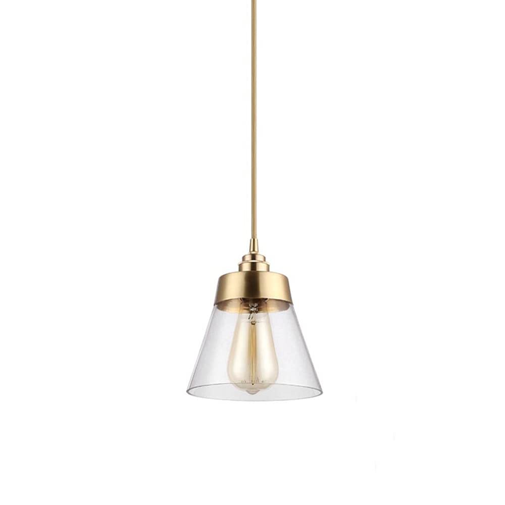SteFik LED Modern Chandelier Lamp, Led Lights Nordic Simplicity E27 Chandelier Pure Copper Glass Pendant Light Creative Funnel Hanging Lamp Adjustable Hanging Droplight,Modern LED Chandelier,Pendant