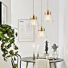 SteFik LED Modern Chandelier Lamp, Led Lights Nordic Simplicity E27 Chandelier Pure Copper Glass Pendant Light Creative Funnel Hanging Lamp Adjustable Hanging Droplight,Modern LED Chandelier,Pendant view 4