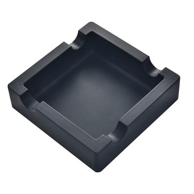 Ash Tray Black Silicone Ashtray Square Decor Ashtray 5.9 x 5.9 x 1.5in Home Ashtrays for Home Office Tabletop Indoor Ashtray
