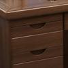 CraftThink Writing Desk, Traditional Brown Wood Writing Desk with 4 Drawers and Locking Cabinet for Office, Computer Desk Study Table Work Desk for Home Office, 47" L x 23.5" W x 30" H Natural view 4