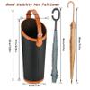 DELURA Umbrella Stand, Large Capacity 9.8 * 22.4 Inches, Umbrella Stand Bucket with 2 Detachable Hooks, can Also Hold 10 Walking Sticks Or 8 Baseball Bats view 2