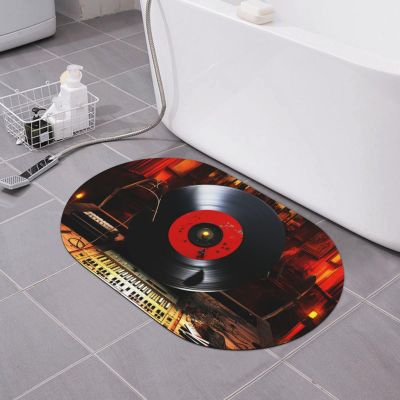 Stone Bath Mats Music Studio Diatomaceous Earth Bath Mat Super Absorbent Bathroom Floor Mat Quick Drying Diatomite Shower Mat for Shower Bathtub Bathroom Accessory 15.7x23.6in
