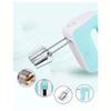 MaGiLL Sky Blue Portable Handheld Electric Egg Beater, 5-Speed Settings Stainless Steel Beaters Electric Hand Mixers for Kitchen with One-Touch Eject Button fine view 4