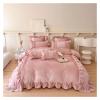 ADovz Ruffled Plush Warm Winter Girls Bedding Sets Fluffy Milk Flannel Comforter Set Set Sheets Pillowcases,Bed Sheets view 1