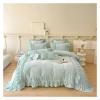 ADovz Ruffled Plush Warm Winter Girls Bedding Sets Fluffy Milk Flannel Comforter Set Set Sheets Pillowcases,Bed Sheets view 4