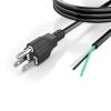 6FT 16 AWG 3 Prong Heavy Duty Pigtail Replacement Cord, NEMA 5-15 US Plug view 1