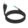 6FT 16 AWG 3 Prong Heavy Duty Pigtail Replacement Cord, NEMA 5-15 US Plug view 2