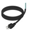 6FT 16 AWG 3 Prong Heavy Duty Pigtail Replacement Cord, NEMA 5-15 US Plug view 4
