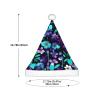 IRSHI Children's Santa Hat  Bright & Comfortable Winter Xmas Holiday Hat  Unisex Velvet Christmas Hat purple and teal flower view 3