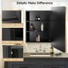 Movo 20x31 Inch Recessed or Surface Mount Medicine Cabinet with Mirror Aluminum Metal Framed Bathroom Mirror Medicine Cabinet Rectangle Storage Cabinet Gold view 4