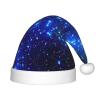IRSHI Children's Santa Hat  Bright & Comfortable Winter Xmas Holiday Hat  Unisex Velvet Christmas Hat Galaxy Stars view 1