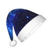 IRSHI Children's Santa Hat  Bright & Comfortable Winter Xmas Holiday Hat  Unisex Velvet Christmas Hat Galaxy Stars view 2