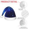 IRSHI Children's Santa Hat  Bright & Comfortable Winter Xmas Holiday Hat  Unisex Velvet Christmas Hat Galaxy Stars view 4