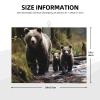 Microfiber Dish Drying Mat for Kitchen Counter, Absorbent Dish Drying Pads, Non-slip Kitchen Draining Mat, Large Mother bear and her cubs Dishes Drainer Mats, 24"x18" Dish Drainer Pad view 2