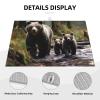 Microfiber Dish Drying Mat for Kitchen Counter, Absorbent Dish Drying Pads, Non-slip Kitchen Draining Mat, Large Mother bear and her cubs Dishes Drainer Mats, 24"x18" Dish Drainer Pad view 3