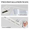 RYB HOME Door Curtain with Ceiling Track, Blackout Privacy Curtains for Doorway French Door Bedroom Living Room Bay Window Room Partiton Renter, W 36 x L 80, Greyish White, 1 Panel view 2