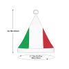 IRSHI Children's Santa Hat  Bright & Comfortable Winter Xmas Holiday Hat  Unisex Velvet Christmas Hat italy flag view 3