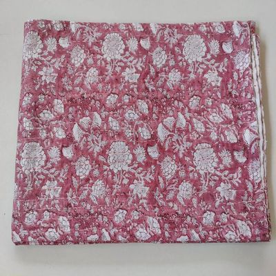 Kalap Indian Handmade Cotton Kantha Quilt Traditional Queen Kantha Quilts Kantha Bedspread Blanket Indian Kantha Queen Bohemian Quilt Throw King Quilt Beding (Pink and White, King 108 X 108 Inch)
