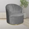 Barrel Chair Slipcover for Round Club Armchair ,Stretch Velvet Swivel Barrel Chair Cover ,Washable Armchair Couch Sofa Cover Modern Living Room Furniture Protector, with Elastic Bottom ( Color : #2 ) view 2
