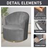 Barrel Chair Slipcover for Round Club Armchair ,Stretch Velvet Swivel Barrel Chair Cover ,Washable Armchair Couch Sofa Cover Modern Living Room Furniture Protector, with Elastic Bottom ( Color : #2 ) view 4