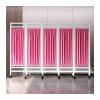 XLIHAWY Folding Room Divider Panels, Privacy Wall Seperator Screen, 70.8IN Tall, Freestanding Portable Partition with Casters, No Assembly Required(Pink,98.4x70.8in) view 1