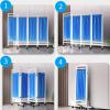 XLIHAWY Folding Room Divider Panels, Privacy Wall Seperator Screen, 70.8IN Tall, Freestanding Portable Partition with Casters, No Assembly Required(Pink,98.4x70.8in) view 4