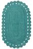 12x15 Oval Kilim Rug  Handmade Boho Oval Rug, Natural Jute, Hand Braided, Solid Turquoise Blue, 0.27" Thick Flatweave Carpet for Bedroom, Living Room, Dining Area view 1