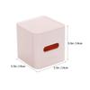 Kichvoe Pink Square Roll Tray Tissue Box Cover with Storage Holder for Bathroom Dresser and Living Room view 2