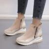 ZBYY Wedge Sneakers for Women Ladies Hidden Heel Sneakers Casual Platform Sneakers Shoes Walking Wedge Shoes view 3