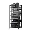 BXKCFYBSQ 6-Tier Removable AV Media Component Cabinet, Gaming TV Cabinet and Stereo Rack Audio Tower, Adjustable Floor Height, Office Printer Storage Rack, Suitable for Bedroom, Living Room view 1